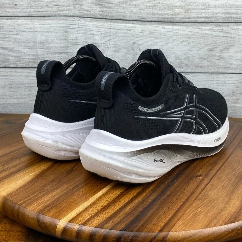 Asics Black and White Athletic Shoes - Picture 5 of 13